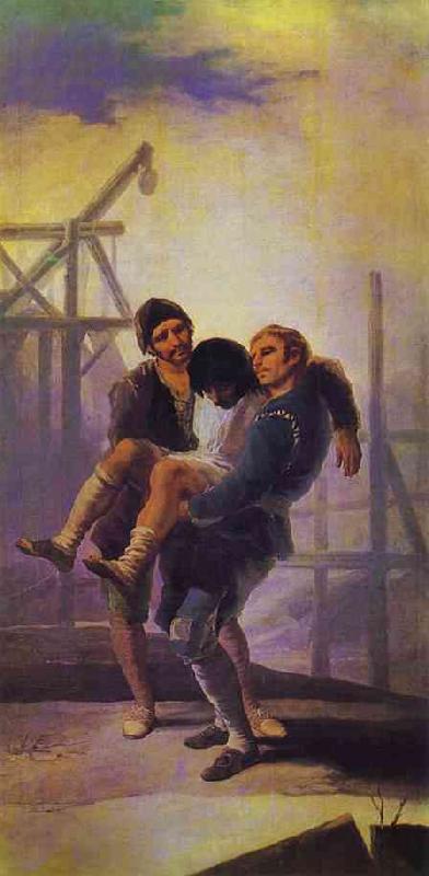 Francisco Jose de Goya The Injured Mason oil painting picture